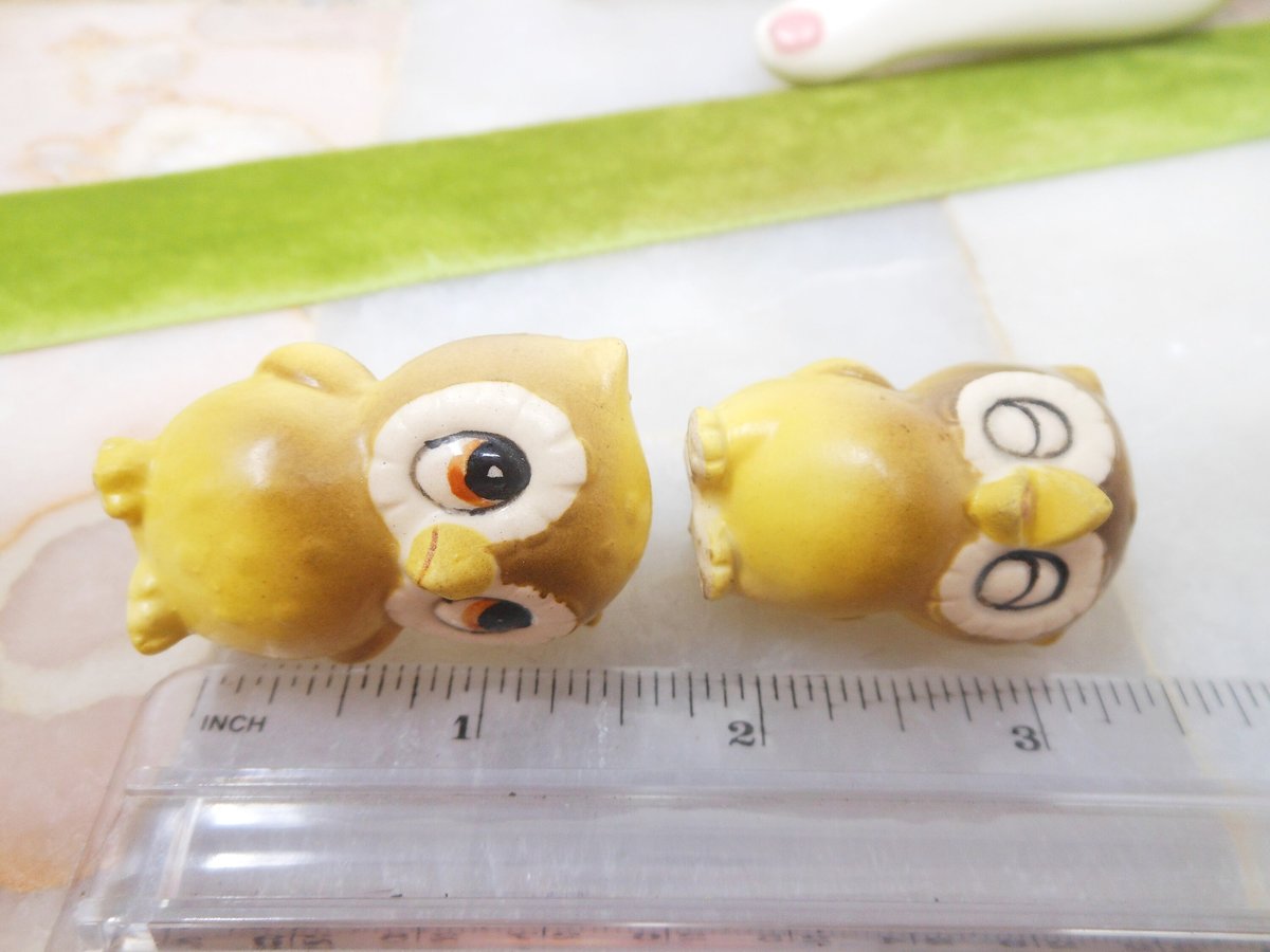 Vintage JOSEF Originals Big Eye Owl Pair Ceramic Japan Set LOT 2 Figurine Mid Century Gift, VivianJoel.com