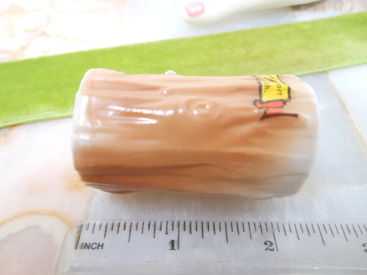 Vintage Rabbit Bunny Big Eye Toothpick Holder Vase Ceramic Japan Figurine Tree Stump Woodland Animal Mid Century Gift, VivianJoel.com