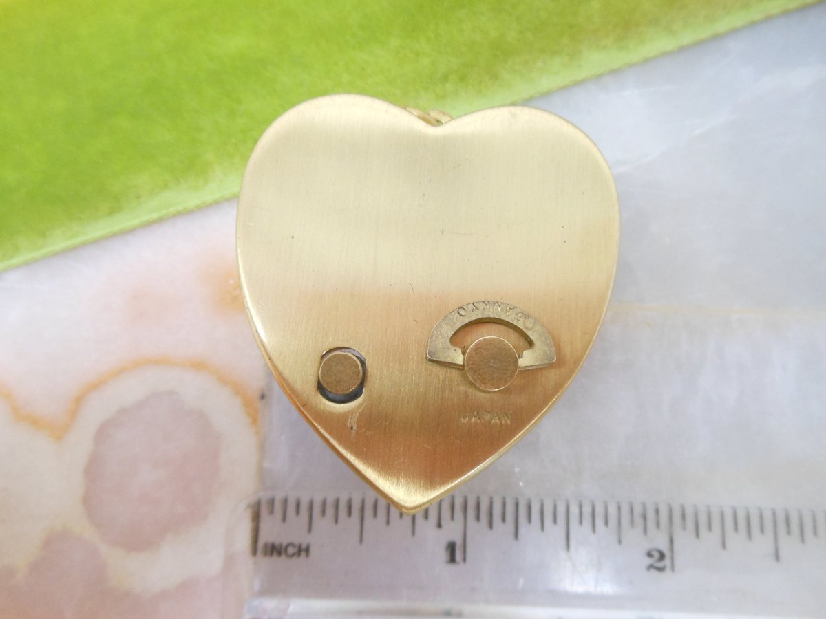 Vintage Miniature Music Box Charm Chunky Pendant Heart SANKYO Japan Love Story Theme Mid Century Jewelry Gift, VivianJoel.com