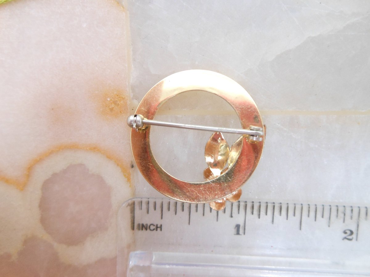 Vintage KREMENTZ Rose Flower Designer Brooch Gold Overlay Petite Pin Jewelry Mid Century Gift, VivianJoel.com