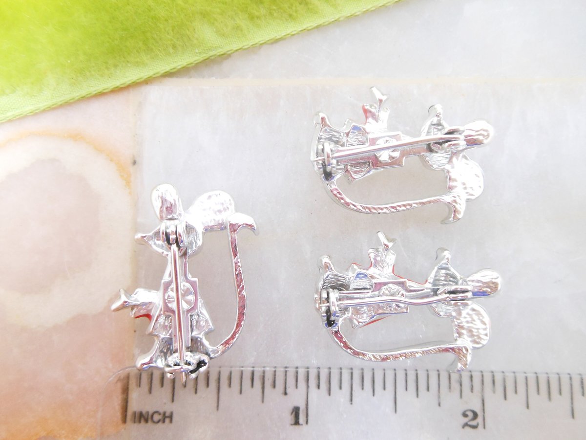 Vintage LOT 3 Mouse Mice Scatter Pin Brooch Set  Figural Petite Enamel Jewelry Gift Mid Century, VivianJoel.com