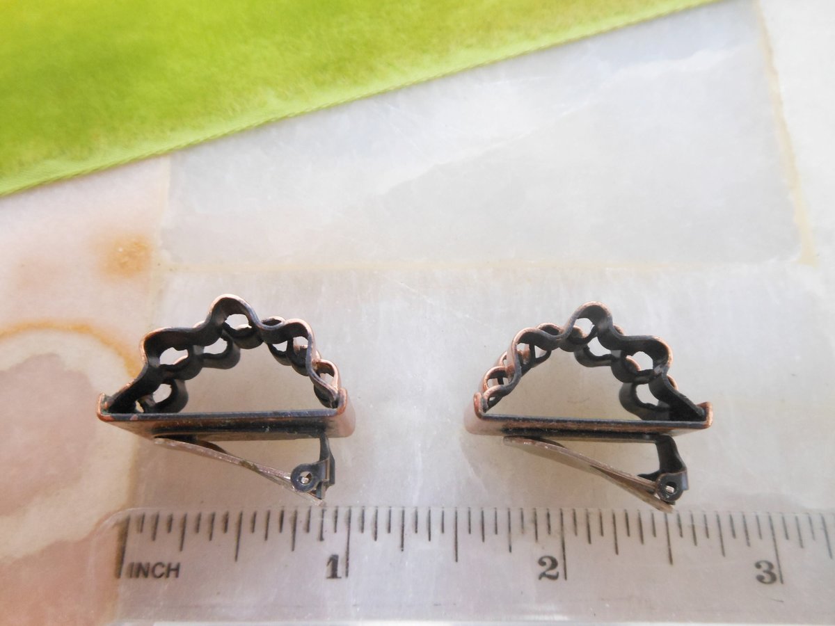 Vintage RENOIR Modernist Earrings Clip On Designer Copper Matisse Brutalist Jewelry Gift Mid Century, VivianJoel.com