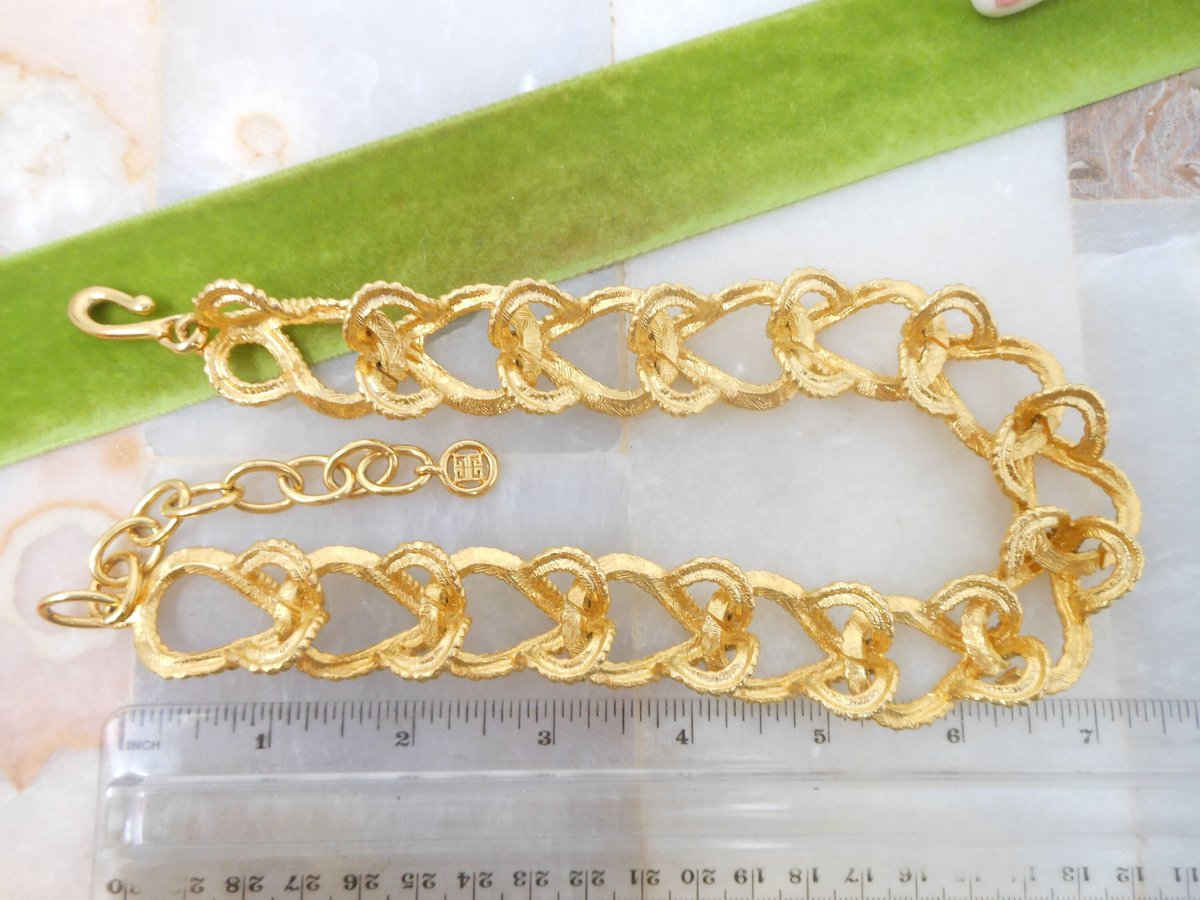 Vintage GIVENCHY Chain Necklace Runway Designer Chunky Twisted Rope Gold Plate Statement Mid Century Jewelry Gift, VivianJoel.com