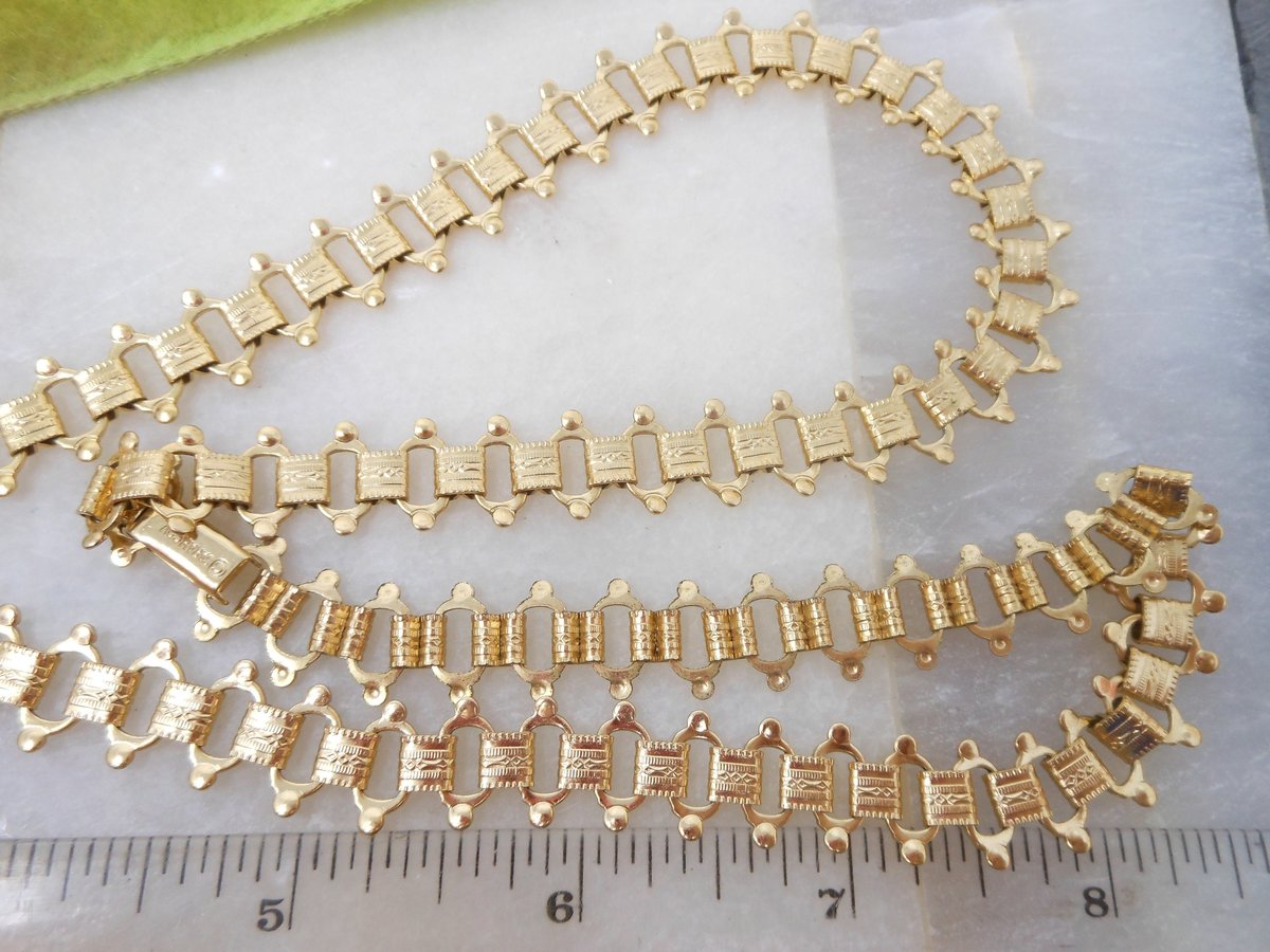 Vintage SARAH COVENTRY Necklace SET Huge Pendant Statement Dangle Earrings Designer Book Chain Mid Century Jewelry, VivianJoel.com