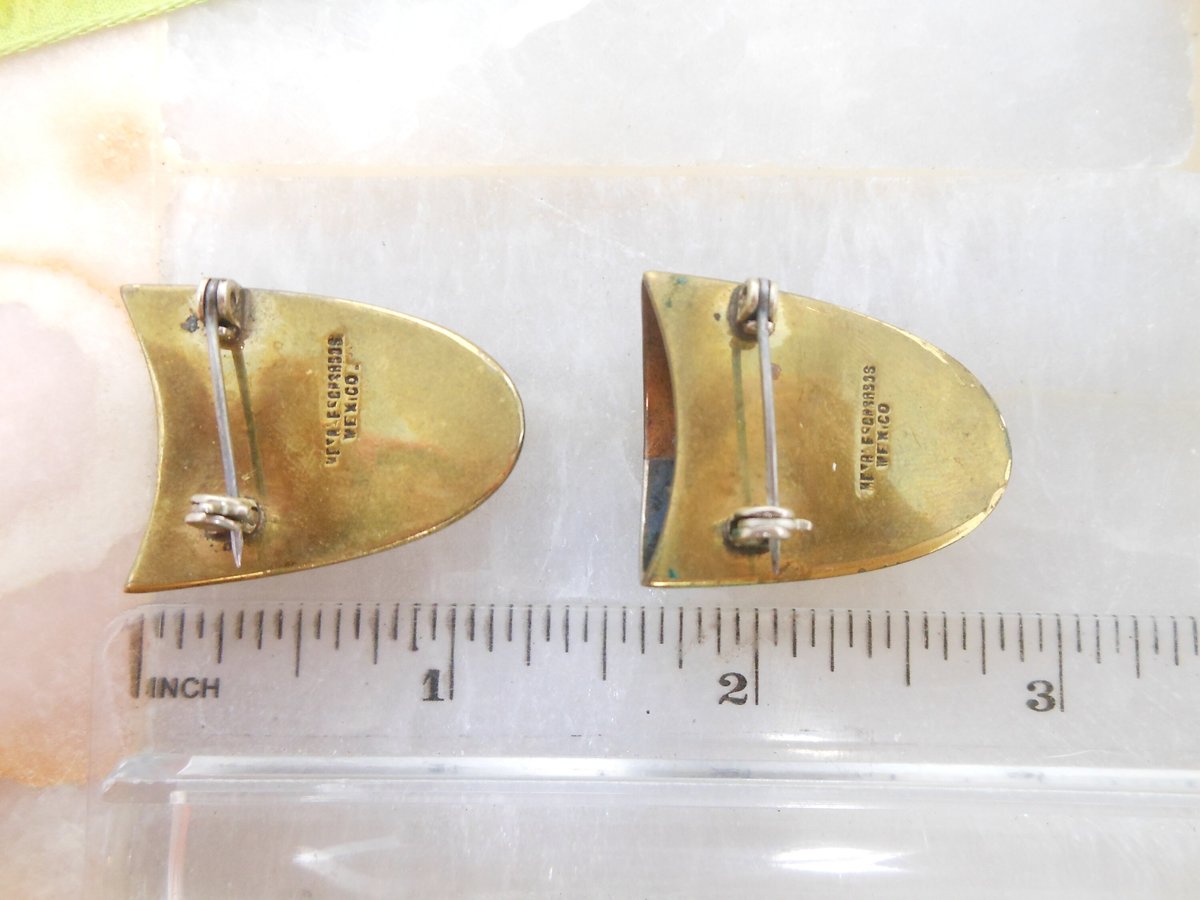 Vintage METALES CASADOS Mexico Sterling Copper Drama Brooch Set Scatter Pin Comedy Tragedy Thespian Mid Century Jewelry Gift, VivianJoel.com