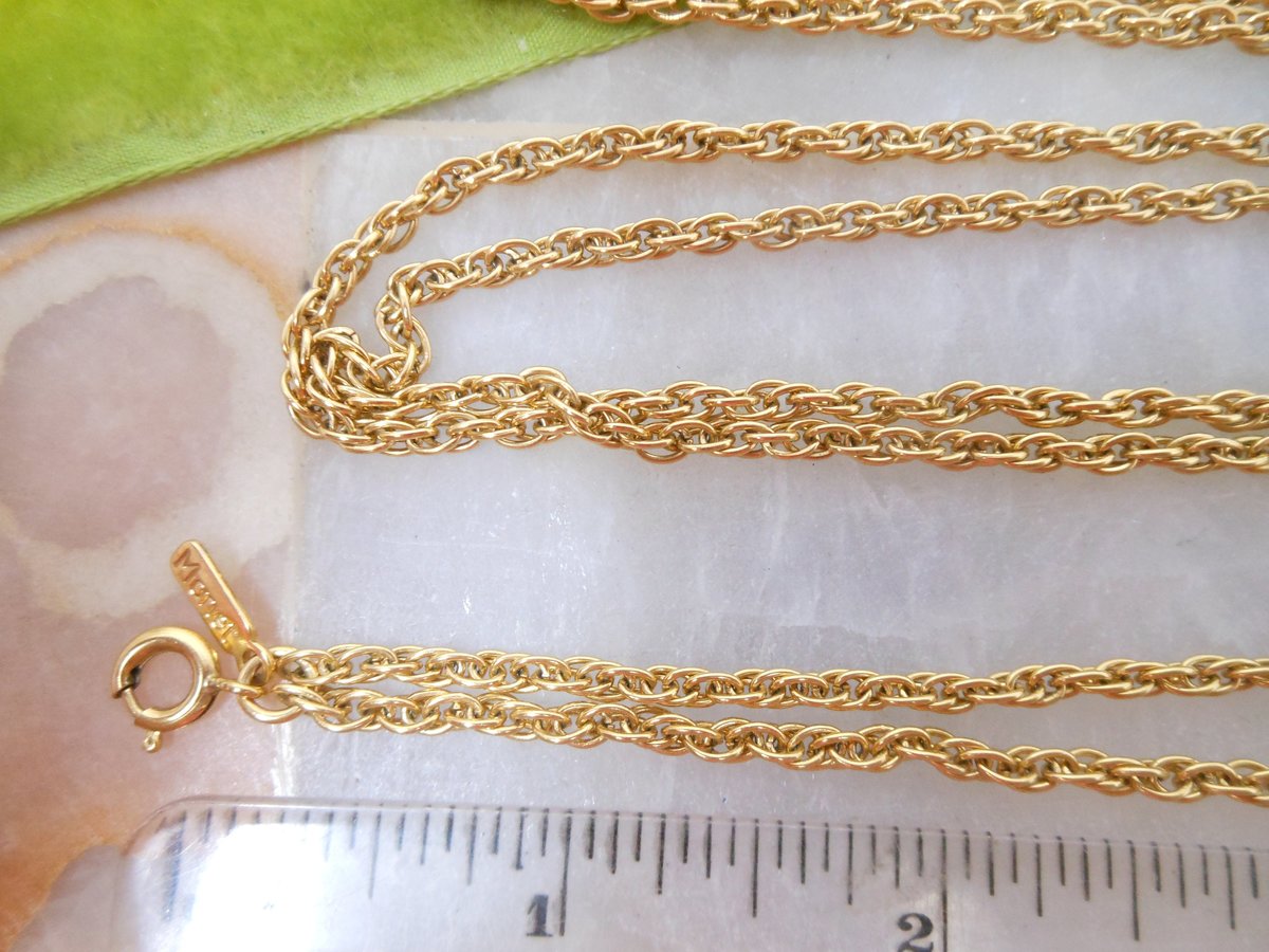 Vintage MONET Necklace Designer Multi Chain Gold Plate Long Swingy Wrap Around Belt 54" Classic Mid Century Jewelry Gift, VivianJoel.com