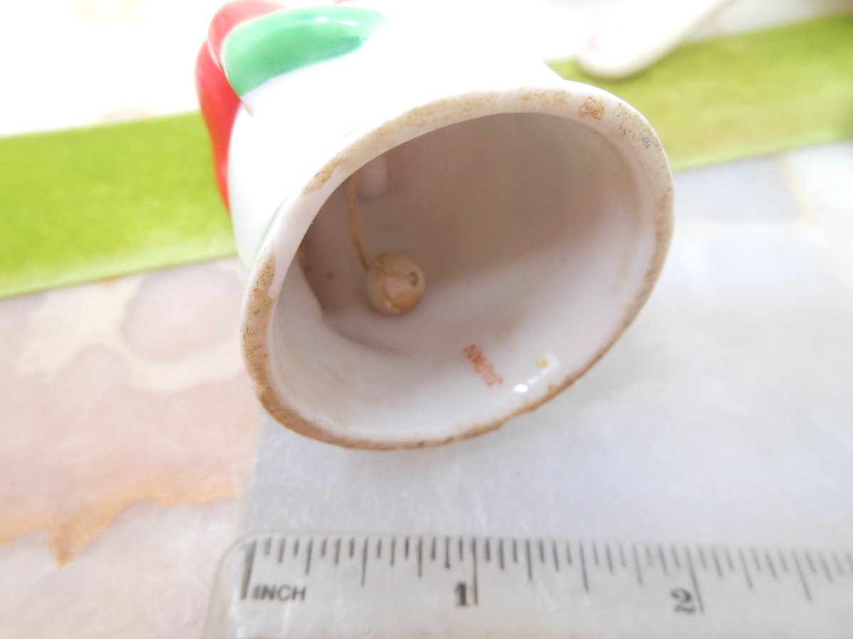 Vintage Christmas JAPAN Pixie Elf Bell Ceramic Figurine Mid Century Decor Holiday Gift, VivianJoel.com