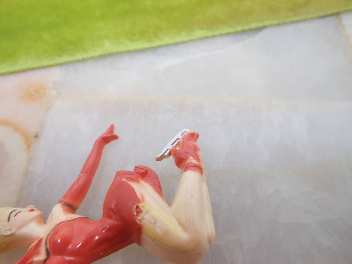 Vintage Celluloid Brooch Ice Skater Dancer Plastic Pin Figural Mid Century Jewelry Gift *As Is*, VivianJoel.com