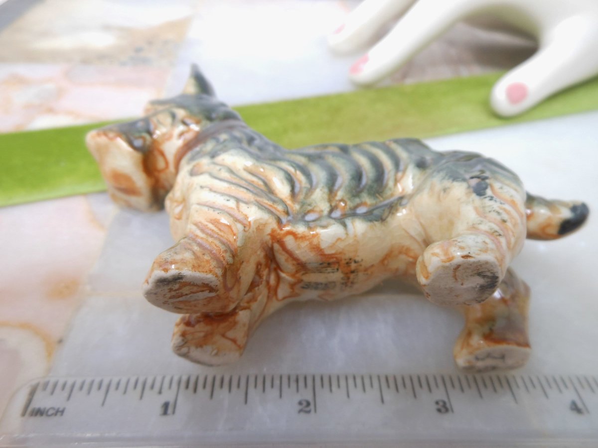 Vintage Scotty Terrier OCCUPIED JAPAN Dog Scottie Planter Toothpick Match Holder Kitsch Figurine Mid Century, VivianJoel.com