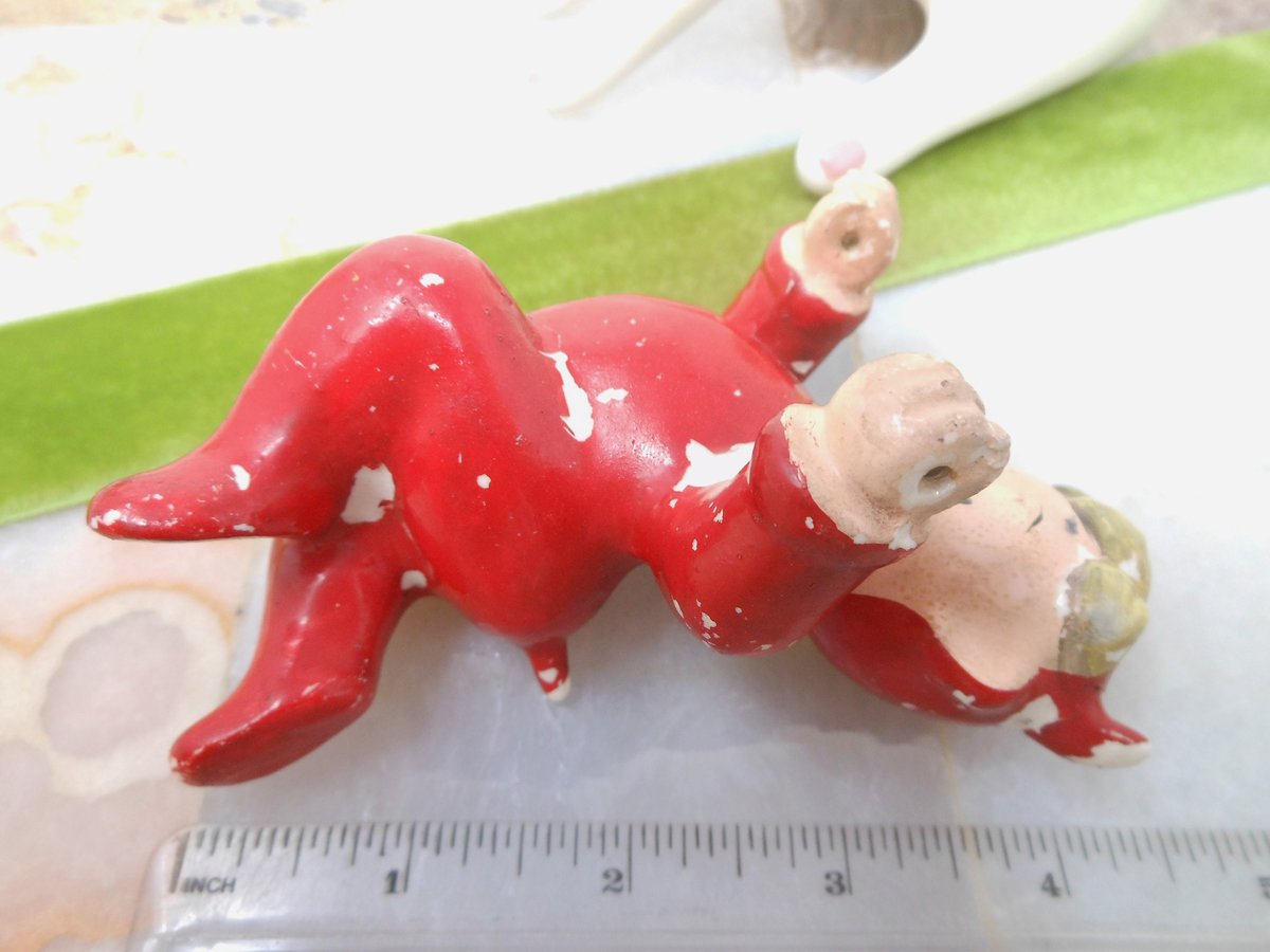 Vintage Devil Cupid ARDALT JAPAN Ceramic Valentine Anytime Figurine Mid Century Decor Holiday Kitsch *as is*, VivianJoel.com