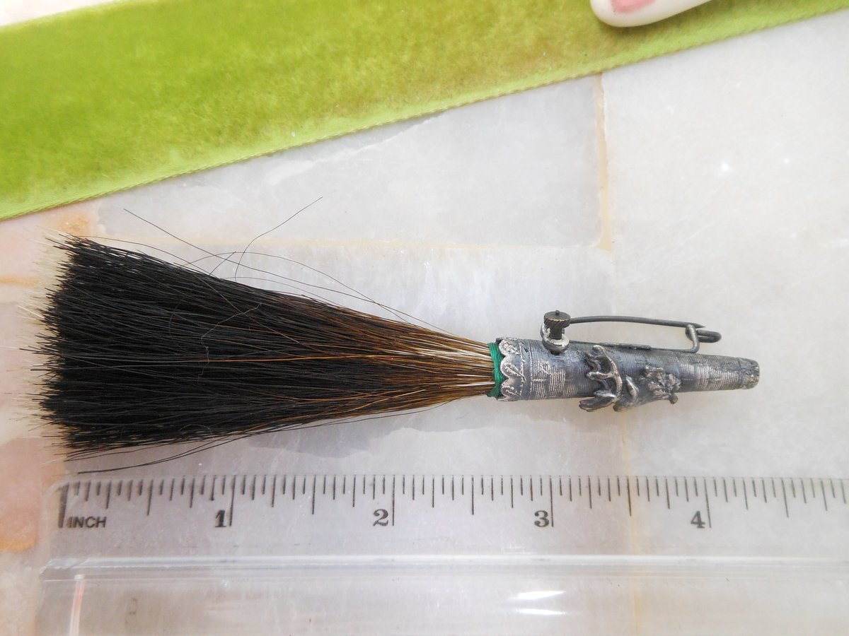 Vintage WEST GERMANY Scottish Kilt Brooch Horsehair Hat Pin Horsehair Stag Mid Century Jewelry Gift, VivianJoel.com