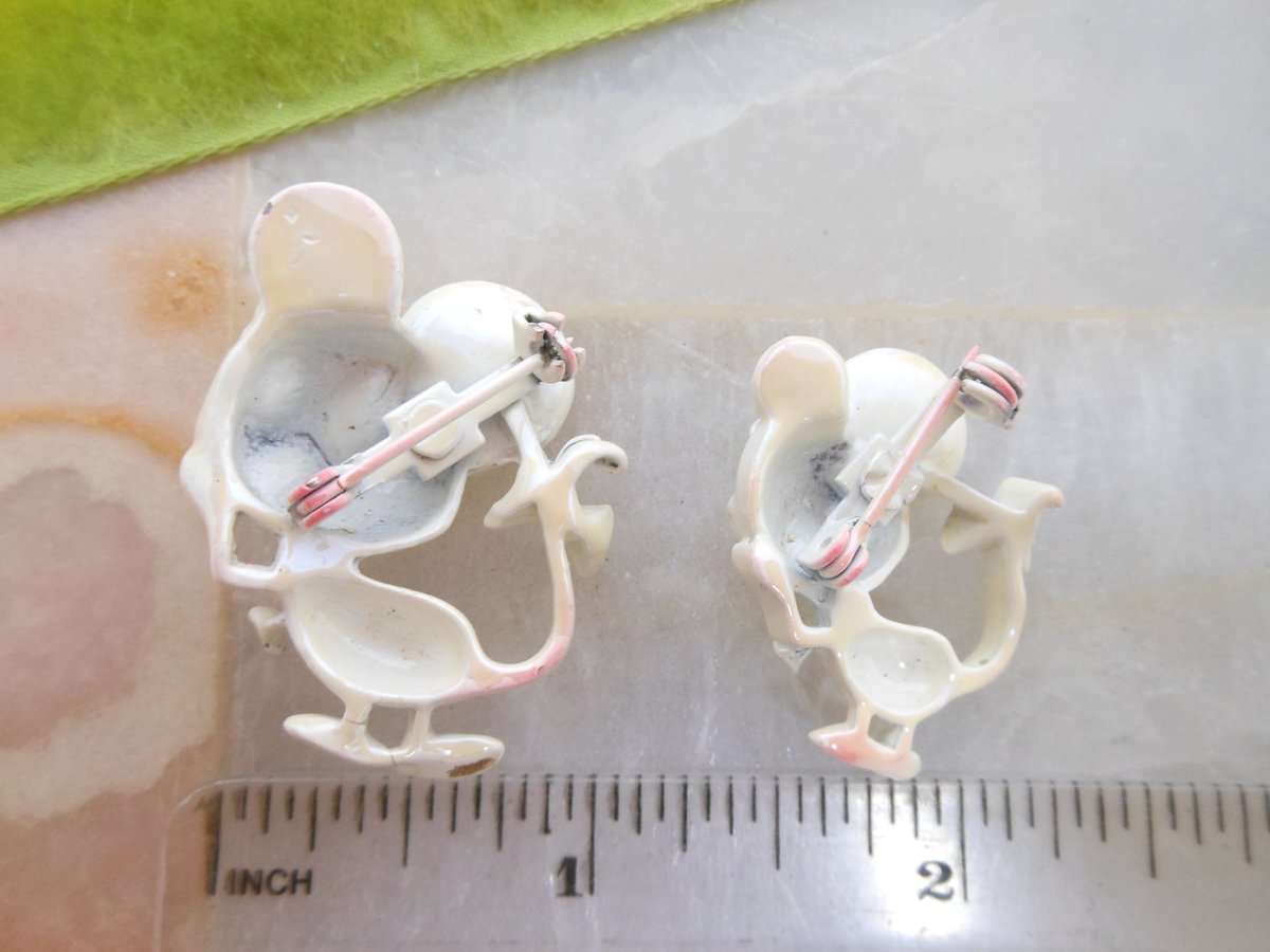 Vintage LOT 4 Bird Pin Figural Petite Brooch Ceramic Bisque Porcelain Scatter Hand Paint Mid Century Jewelry Gift *as is*, VivianJoel.com