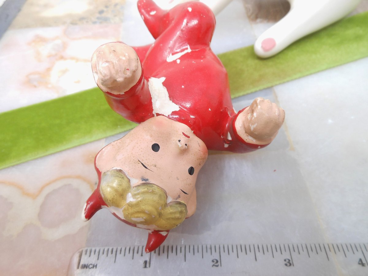 Vintage Devil Cupid ARDALT JAPAN Ceramic Valentine Anytime Figurine Mid Century Decor Holiday Kitsch *as is*, VivianJoel.com