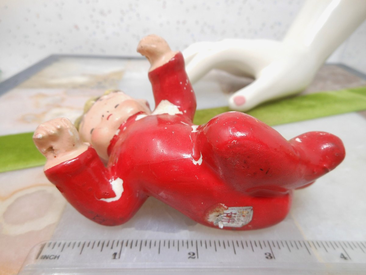 Vintage Devil Cupid ARDALT JAPAN Ceramic Valentine Anytime Figurine Mid Century Decor Holiday Kitsch *as is*, VivianJoel.com