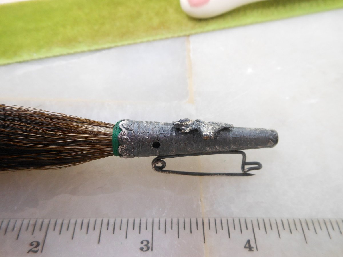 Vintage WEST GERMANY Scottish Kilt Brooch Horsehair Hat Pin Horsehair Stag Mid Century Jewelry Gift, VivianJoel.com