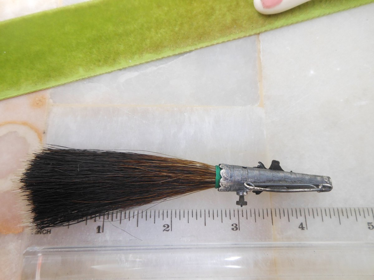 Vintage WEST GERMANY Scottish Kilt Brooch Horsehair Hat Pin Horsehair Stag Mid Century Jewelry Gift, VivianJoel.com