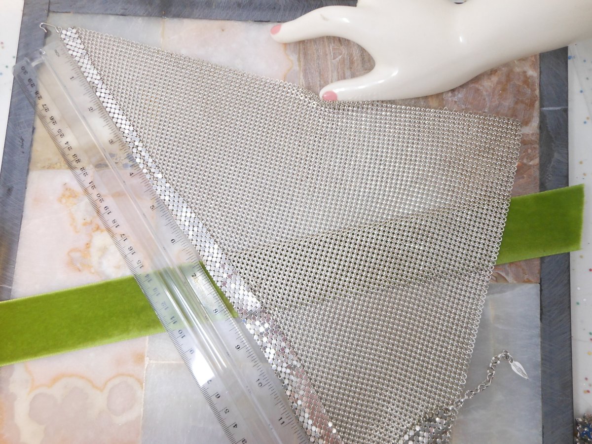 Vintage WHITING DAVIS Mesh Necklace Scarf Bib Silvertone Iconic Liquid Metal Designer Mid Century Jewelry Gift,  VivianJoel.com