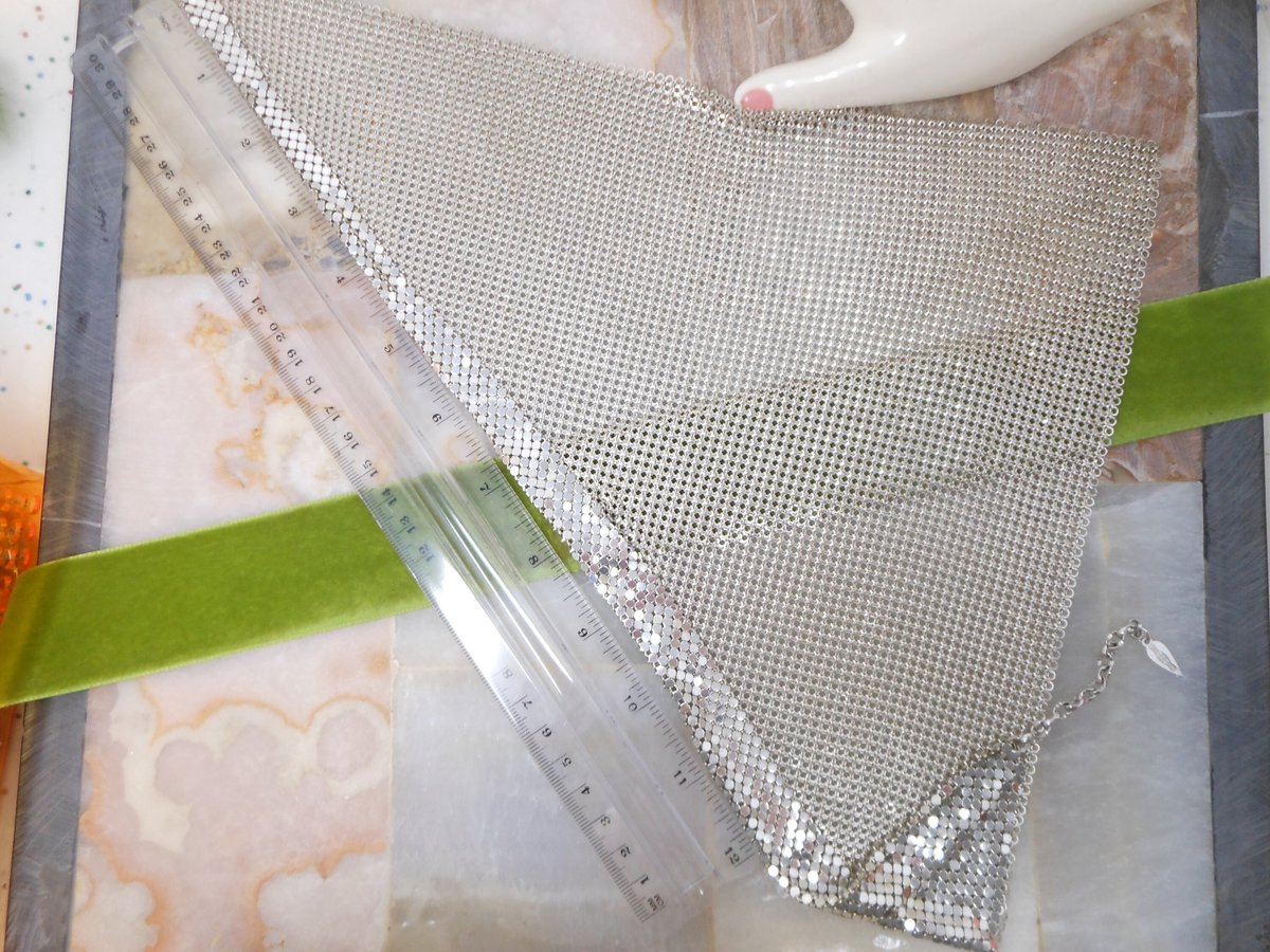 Vintage WHITING DAVIS Mesh Necklace Scarf Bib Silvertone Iconic Liquid Metal Designer Mid Century Jewelry Gift,  VivianJoel.com