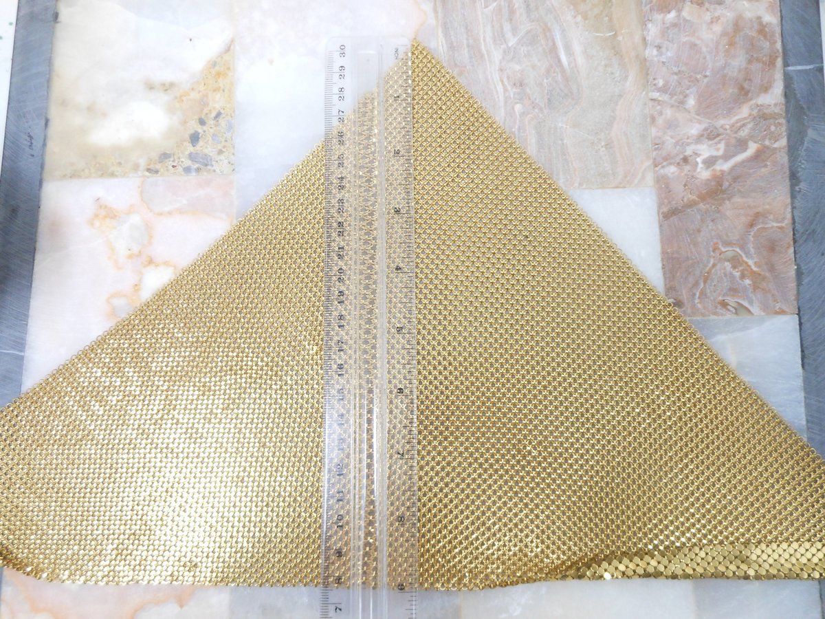 Vintage WHITING DAVIS Mesh Necklace Scarf Bib Gold Plate Chainmail Iconic Liquid Metal Designer Mid Century Jewelry Gift,  VivianJoel.com