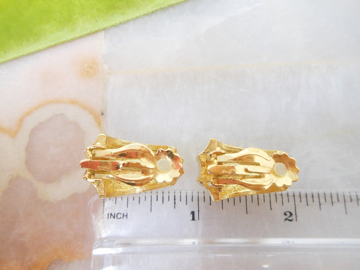 Vintage GIVENCHY Earrings Shiny Gold Plate Designer Clip On Classic Timeless Half Hoop Paris New York Runway Jewelry Gift, VivianJoel.com