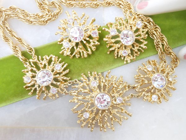 Vintage KJL KENNETH Jay LANE Designer Necklace Earrings Set Regal Riches Collection Statement Chunky Pendant Avon Runway, VivianJoel.com