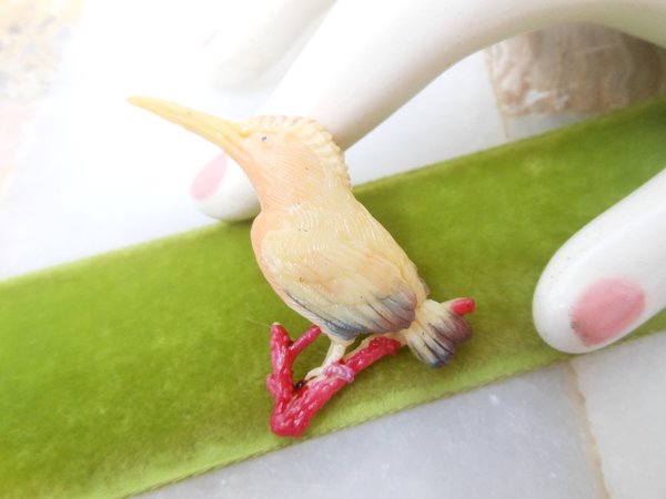 Vintage Celluloid Brooch Colorful Bird Pin Old Plastic Figural Kitsch JAPAN Tiki Tropical Mid Century Jewelry Gift, VivianJoel.com