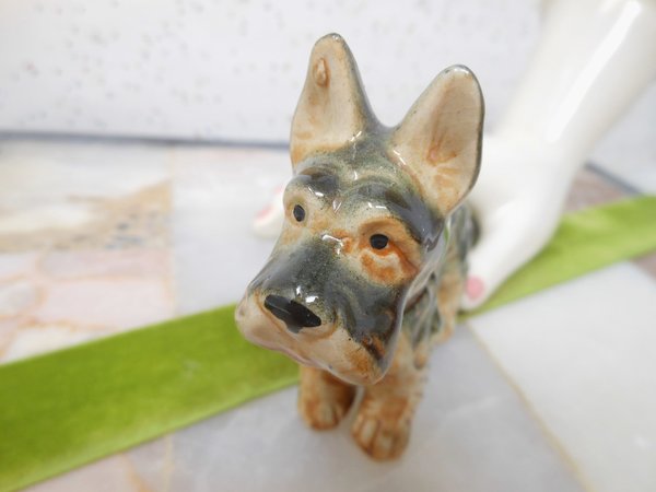 Vintage Scotty Terrier OCCUPIED JAPAN Dog Scottie Planter Toothpick Match Holder Kitsch Figurine Mid Century, VivianJoel.com